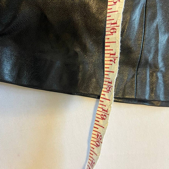 Vince Camuto Black A-line Faux Leather Skirt 4 - Picture 3 of 9